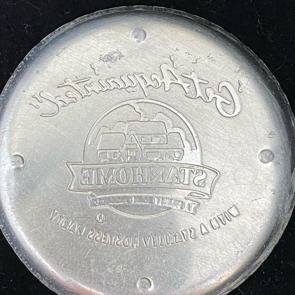 Vintage GUC Set of 3, Stanhome “Get Acquainted” Aluminum Drink Coasters - Picture 7 of 14